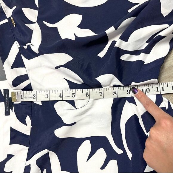 Tommy Hilfiger Pants Women’s 6 Navy Blue & White Floral Print NWT - Picture 10 of 11